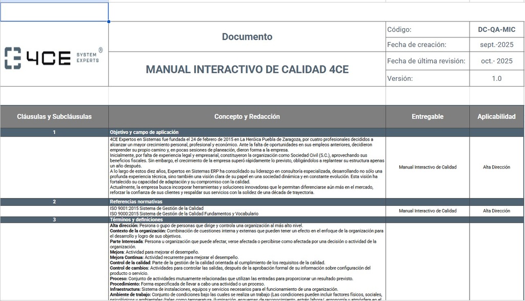 Herramienta | Manual Interactivo de Calidad
